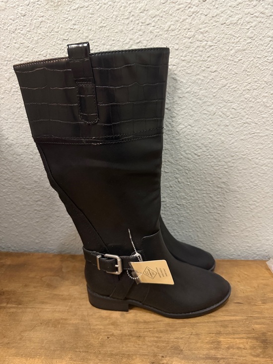 St. John's Bay Shoes - St. John’s Bay Classic Black Women's Mid-Calf Riding Boots 5W